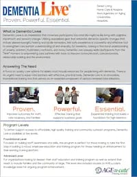 Dementia Live® Program Information Flyer (pdf)