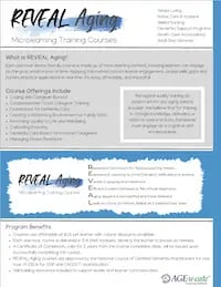 Reveal Aging Flyer (pdf)